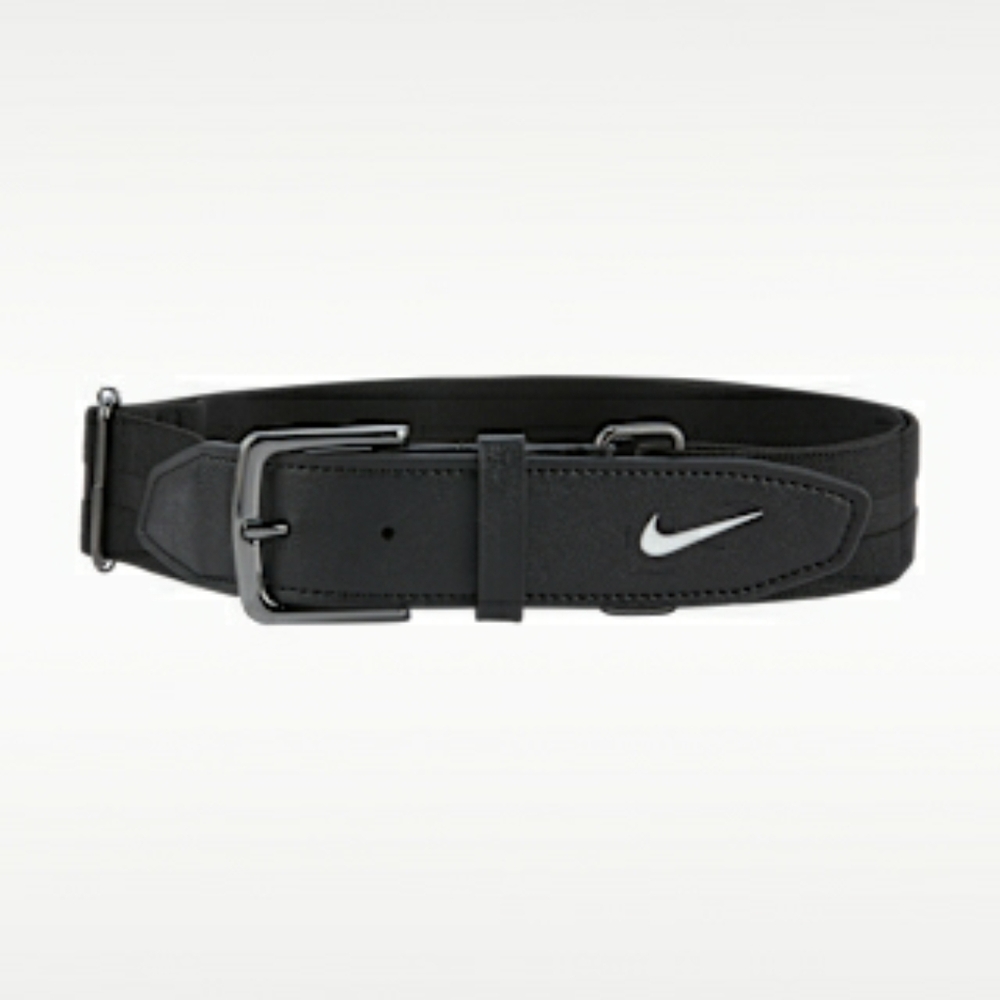 Nike Baseball Belt Men's Black Elastic Stretch Band Metal Hardware A.